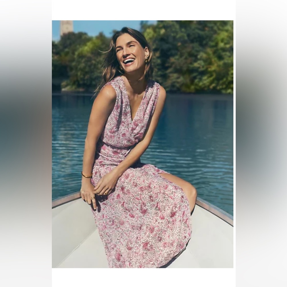 Pink Sleeveless Maxi Sundress Ann Taylor
